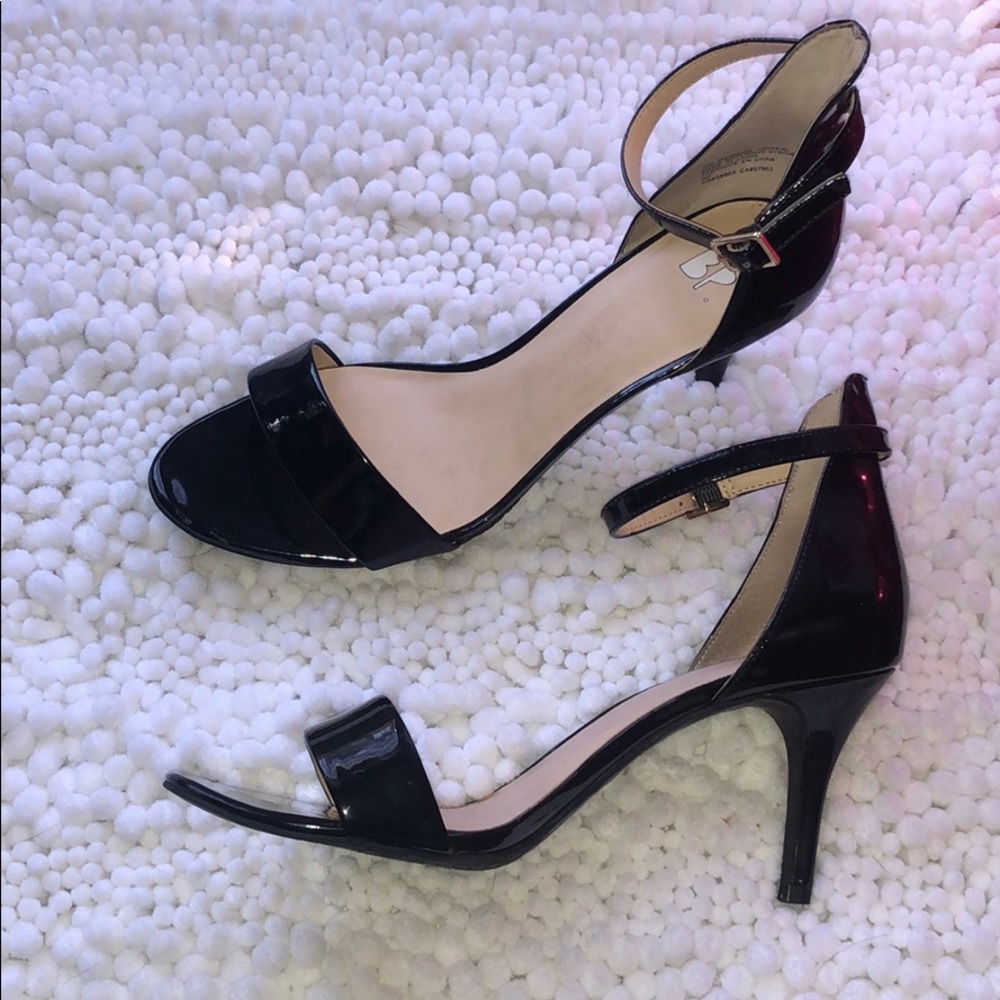 Black strappy heels